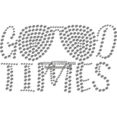 Good Times Rhinestone Heat Transfer for Mask